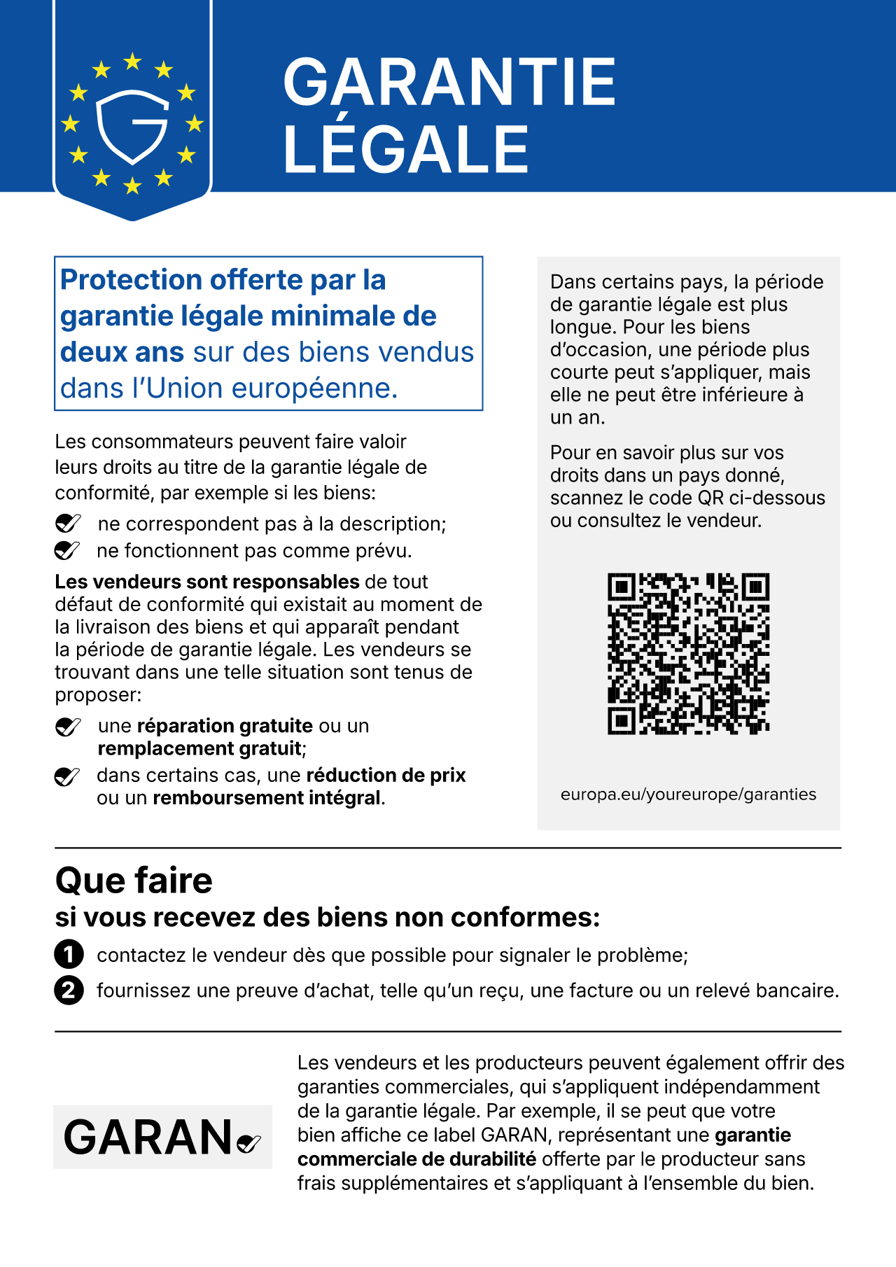 Droits de garantie légale